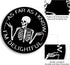 Skeleton Round Mouse Pad, Black Funny Small Mousepad for Wireless Mouse, 8.6 x 8.6 Inch Gaming Mouse Mat