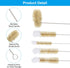 PATIKIL 7.5", 8.3", 11.2", 13.4" Straw Cleaner Brush Set, 2Set Stainless Steel Natural Pig Bristle for Lab Supplies