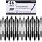 Lineon 46 Pack Black Gel Pens (20 Gel Pens with 26 Refills), Retractable Medium Point for Smooth Writing, Comfortable