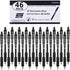 Lineon 46 Pack Black Gel Pens (20 Gel Pens with 26 Refills), Retractable Medium Point for Smooth Writing, Comfortable