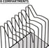 Incline File Sorter, 8 Compartment File Paper Organizer, Standing Wire Organizer Rack with Anti-slip Pads for Desk,