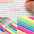 HAUTOCO 960PCS Highlighter Tape, 6 Sheets Long Sticky Notes Tabs, Transparent Index Flags for Aesthetic Office School
