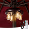 Patio Umbrella Light with Remote Control, Rechargeable Cordless LED Edison Bulbs Pole