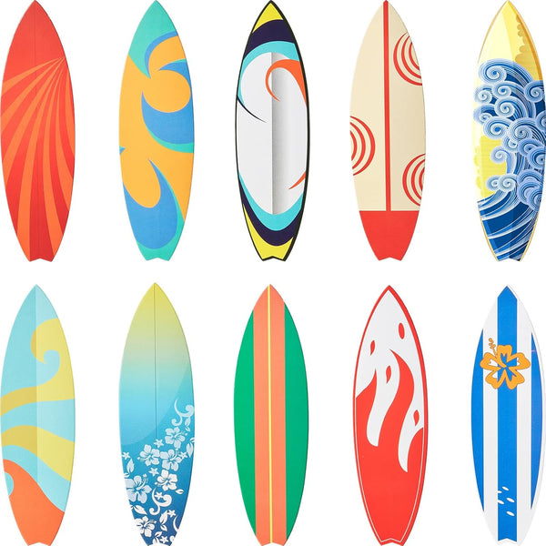 Outus 60 Pcs Surfboard Cutouts Summer Bulletin Board Decorations Surfboard Wall Decor for