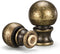 Tweruna 2 PCS Brass Lamp Finials Screw On, Antique Brass Lamp Toppers Screw