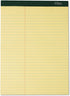 Tops Docket Writing Pads, 100 Sheets, Extra-Strong Back, 8-1/2" x 11-3/4", Perforated, Canary, 6 Pack (63396)