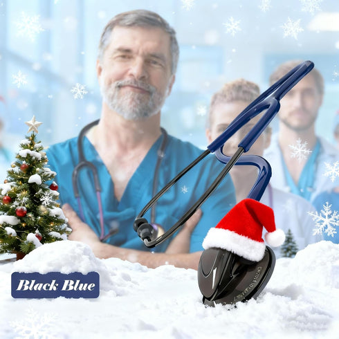 MaiWieel-Classi Stethoscope Black Blue Single Head Stethoscope for Nurses Doctor,EMT Student,Home Medical, Estetoscopio