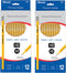 BAZIC #2 HB Pencils, Latex Free Eraser, Premium Wood Yellow Unsharpened Pencils for School and Office (12/Pack, 2-Packs)