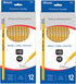 BAZIC #2 HB Pencils, Latex Free Eraser, Premium Wood Yellow Unsharpened Pencils for School and Office (12/Pack, 2-Packs)