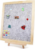 Framed Felt Bulletin Board 13 x 11 inch with Tabletop Stand, Memo Message Pin Board for Home Office, Push Pins Included