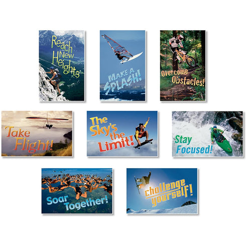 North Star Teacher Resource NST3022 Extreme Motivators Bulletin Board Set, Set of 8 Posters