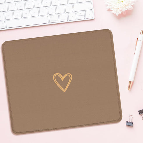 Seorsok Square Aesthetic Cute Heart Mouse Pad,Office Home Personalized Mouse Mat Design,Waterproof Funny