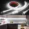 24in Under Cabinet Lighting Strip Plug in with Switch Self-Adhsive Waterproof AC