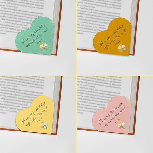 HUHALLI 4Pcs Bible Bookmark Leather Friendship Gifts Best Friend Christian Spiritual Religious Bible Verse Gifts