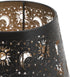 Gsycle E26 E27 Hollow Metal Lampshade, Clamp-On Lamp Shade with Sun Moon Stars Cutout Design Carved Iron Lampshade