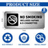 No Smoking Sign, No Vaping Sign for Home Business, Metal Self Adhesive Industrial Warning Signs, 7 x 3 Inch for Office