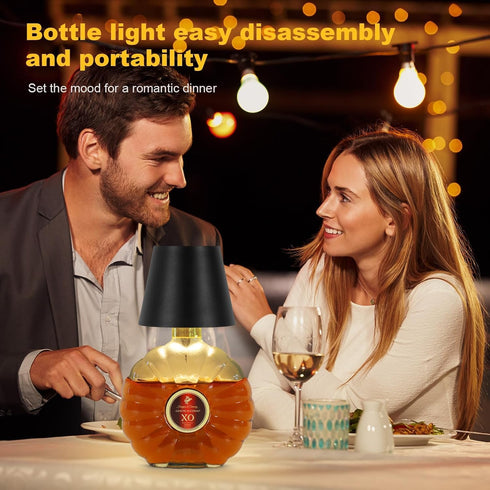 2026 Dimmable(Black+White) New Wireless Bottle Lamp,LED Bottle Lights for Liquor & Wine Bottles,Bottle Light
