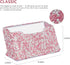 Business Card Holder Stand for Office - Professional Luxury Display with White Crystal Accessories (Pink)