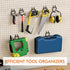 Utility Heavy Duty Pegboard Hooks, 5Pack Accessories for Hanging Tools, Fit 1/4" Peg Holes, Black