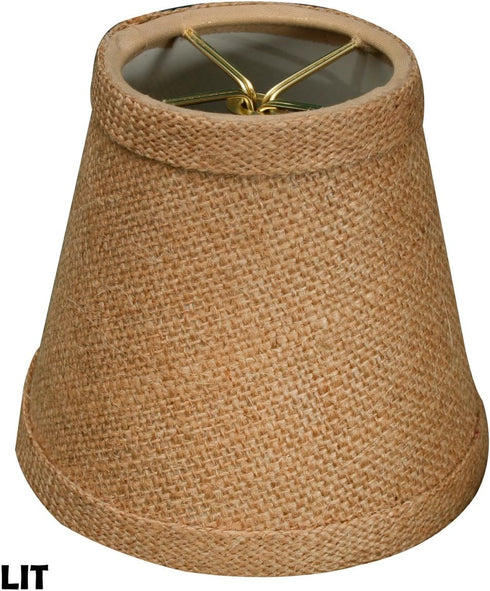 CS-989-5BL 3 5 4.5, Royal Designs, Inc. Hardback Empire Chandelier Shade with Trim, x x Burlap