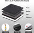 Yelanon Non Slip Furniture Pads, 24 pcs 2.5" Grippers, Self Adhesive Rubber Feet for Hardwood Floor Protection