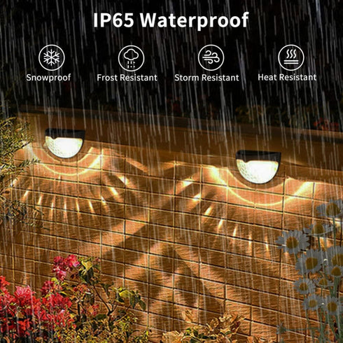 anso Waterproof Solar LED Wall Lamp for Garden & Pathway (White)