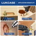 Lukcase 20pcs Set 1/8" Trimming, 2 Wood Carving Bits Titanium Coated Engraving Router Bit, HSS Rotary Burr with Shank