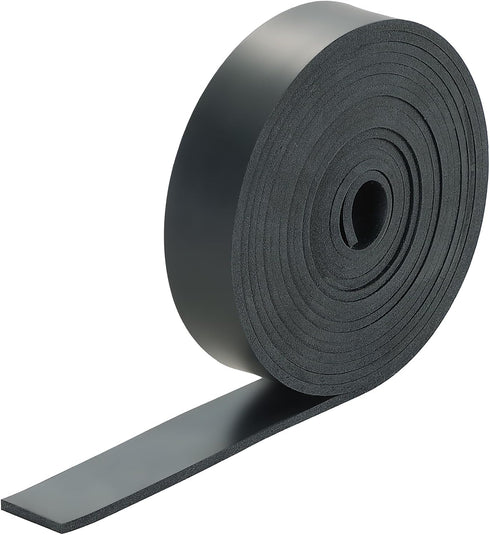 Neoprene Rubber Strip, 1" Wide x 1/8" Thick x 10 Ft Long Solid Rubber Roll for DIY Gasket, Seal, Crafting, Protection
