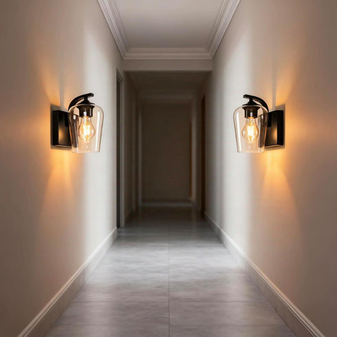 Dimmable Bulb Battery Operated Wall Sconce, Rechargeable Magnetic Wall Lamp with Remote Control, LED & Clear Glass