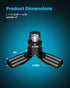 80W 8000LM, 360 Bulb (1 Pack) Motion Sensor Garage Light Deformable LED Shop Light with Remote Control and Detection