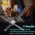 T Handle Tapered Reamer Set, 1/8"-1/2" & 3/16"-5/8" Tapered 6 Fluted Chamfer Woodworker Tool