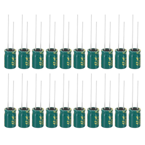 PATIKIL 100V 47uF Electrolytic Capacitors, 20Pcs 8x12mm Aluminum High Frequency Electrolytic Capacitors
