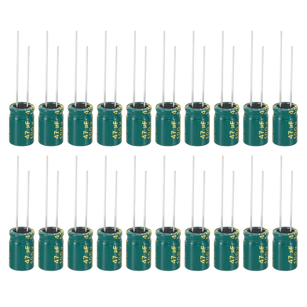 PATIKIL 100V 47uF Electrolytic Capacitors, 20Pcs 8x12mm Aluminum High Frequency Electrolytic Capacitors