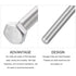 Hex Bolts (M14-2x160mm) 2Pcs, Fully Threaded Coarse Hex Head Screw Bolt Machine Screws - 304 Stainless Steel, Silver