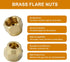 A.I.FORCE Set 45 (3/8", 5 Pack) Premium Brass Flare Nut - SAE Flare Tube Fittings for Air Conditioning & Copper Pipe