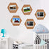 HBlife Hexagon Cork Board Tiles - 10 Pack Self-Adhesive Decorative Bulletin Board for Office Home Kitchen with Push Pins