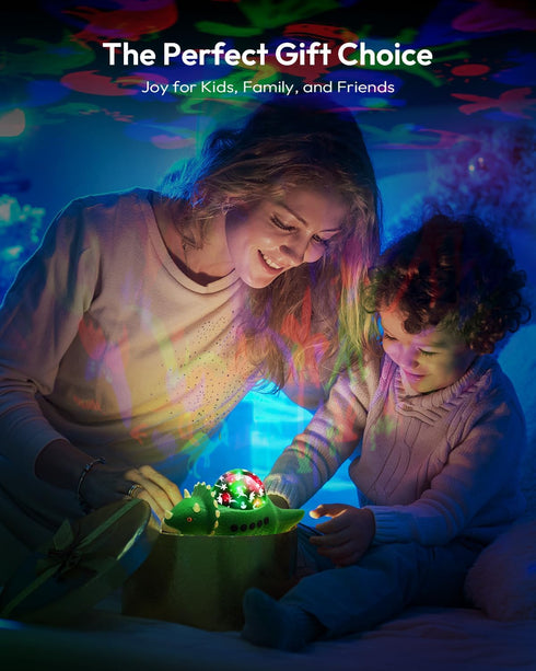 Beslike 8 14 360 3-5,5-7 Dinosaur Night Light Projector for Kids - Color Changing, Sleep Sounds, Rotation, Projection
