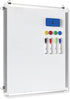 Whiteboard Set - 24 x 18 in Dry Erase Board with 1 Magnetic Eraser, 4 Markers, 4 Magnets, and 6 Labels