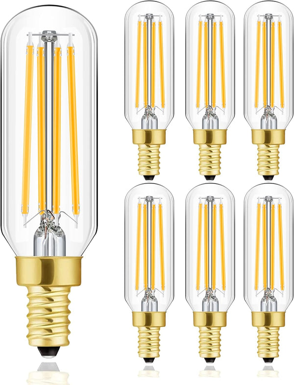Leools E12 LED Bulb, 100 Watt Equivalent Candelabra Dimmable Bulbs, 8W 2700K Warm White, 6-Pack