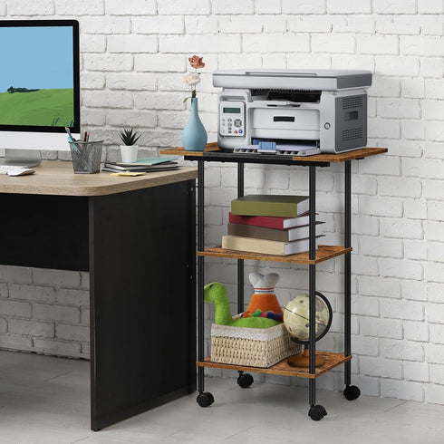 Shinoske Storage,3 3D Printer Stand with Tier Large Printer Table with Wheels for Home Office,Rolling Cart with Storage