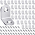 40PCS L Bracket Corner Brace - Stainless Steel Right Angle Bracket Fastener for Wood Chair Bookshelf Furniture with