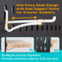 2 Pack Solid Wood Pegboard Shelf, Pegboard Accessories with Hooks, Compatible with IKEA Skadis