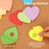 EOOUT Heart Sticky Notes, 16 Colors, 75 Sheets/Pad, 1200 Sheets Shape Sticky Pad, Colorful Memo Pads
