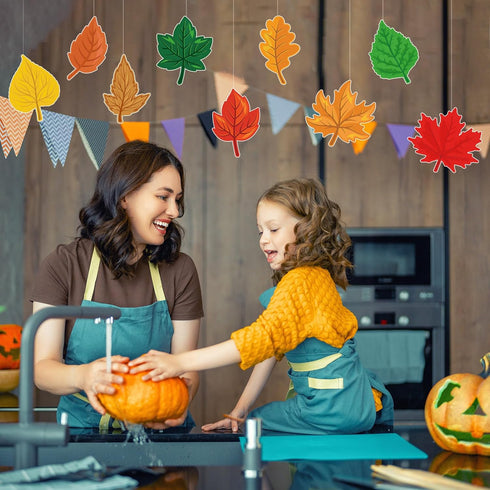 Cholemy 108 Pcs Maple Leaves Cutouts, Fall Classroom Decorations, Autumn Bulletin Board Decor for Thanksgiving