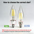 Bulbs 5W 40W, B11 Bulb, 3000K Bulbs E12 6 Pack Dusk to Dawn Light Outdoor: Equivalent Candelabra Light Warm White