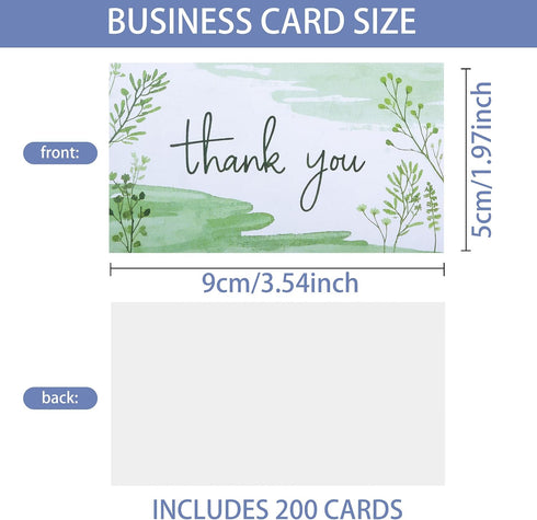 WTYONZEL Business,2" 3.5" Packaging Thank You Cards for Small x Essential Customer Appreciation Notes & Supplies,Thank