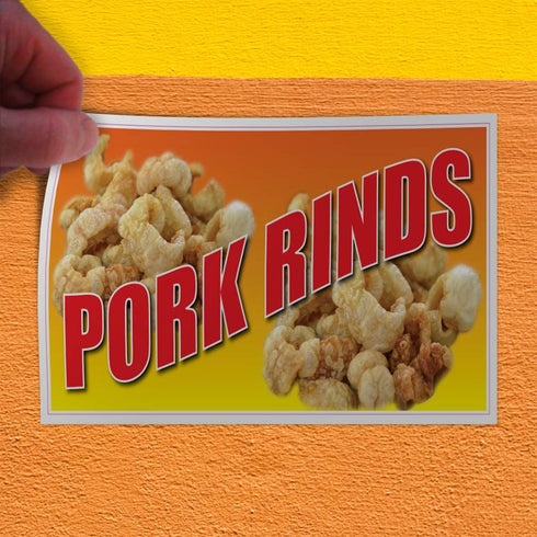 Fastasticdeals 14x10Inches Decal Stickers Multiple Sizes Pork Rinds Restaurant Cafe Bar A Industrial Vinyl Safety Sign