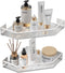 Acrylic Corner Bathroom Counter Organizer - 2 Tier Countertop Storage Shelves for