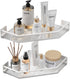 Acrylic Corner Bathroom Counter Organizer - 2 Tier Countertop Storage Shelves for