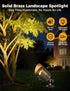 12V 5W 2700K MR16 Bulb, IP65 (1) COLOER Brass Outdoor Spotlights, LED Low Voltage Landscape Lighting with Aluminum